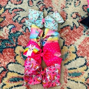 JoJo Siwa oversized style bows - caticorn, llamacorn, and unicorn lot